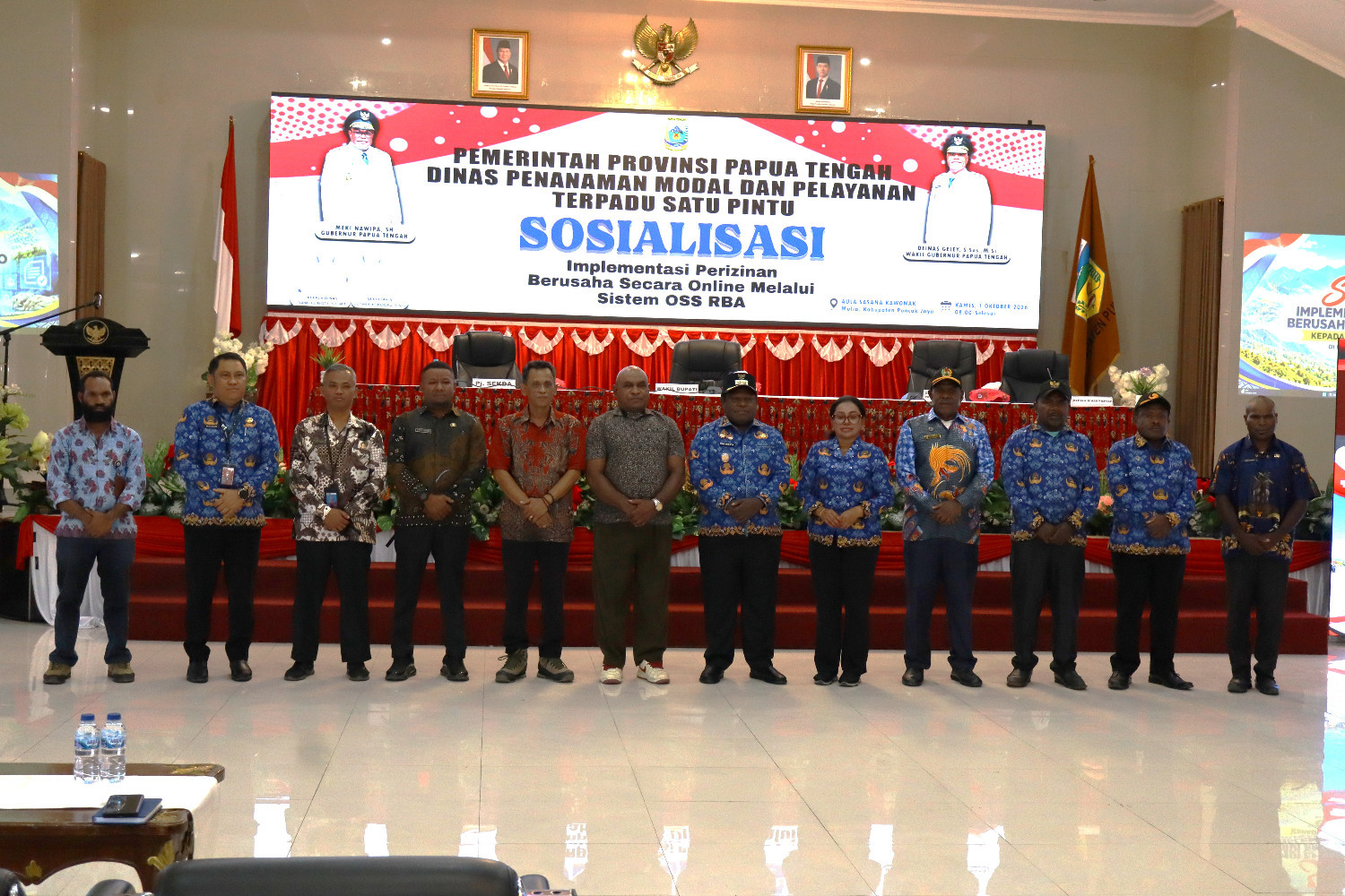 DPMPTSP PROVINSI PAPUA TENGAH GELAR SOSIALISASI OSS RBA KEPADA PELAKU USAHA DI KABUPATEN PUNCAK JAYA
